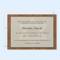 Tan, frontière de Brown, étoile, invitation de Mit invitations
