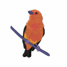 Tanager d'écarlate personnalisable polos brodés