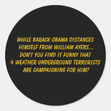 Tandis que Barack Obama se distance de Willi… Adhésifs Ronds
