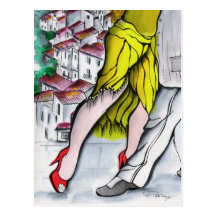 Tango de Blanco de pueblo Carte Postale