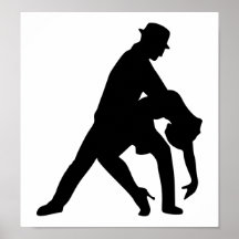 Tango de couples de danse affiches