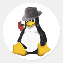 Tango de Linux Autocollants Ronds