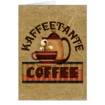 Tante de café cartes de vœux