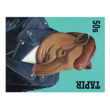 tapir de les années 50 carte postale