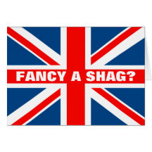 Tapis à longs poils d'Union Jack Carte De Vœux