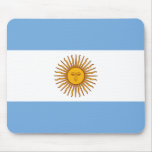 Tapis blanc bleu de souris de drapeau d'or de Sun  Tapis De Souris