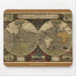 "Tapis de souris 1595 vintage d'art de carte de Ho