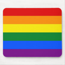 Tapis de souris avec le drapeau d'arc-en-ciel de L