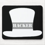 Tapis de souris blanc de pirate informatique de ch