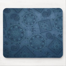 Tapis de souris bleu occidental de Bandana