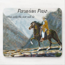 Tapis de souris, cheval péruvien de Paso et cavali