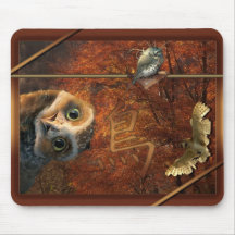 Tapis de souris chouette