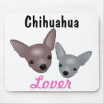 Tapis de souris d'amant de chiwawa