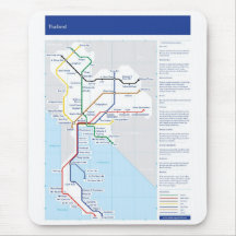 Tapis de souris de carte de tube de la Thaïlande