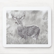 Tapis de souris de cerfs communs de queue blanche