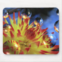Tapis de souris de dahlia de vague de chaleur