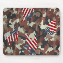 Tapis de souris de ~ de drapeau américain de Camo 