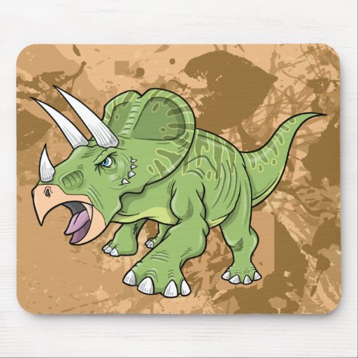 Tapis de souris de dinosaure de Triceratops