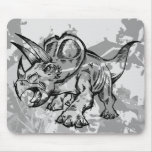 Tapis de souris de dinosaure de Triceratops de gri