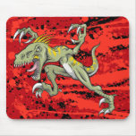 Tapis de souris de dinosaure de Velociraptor