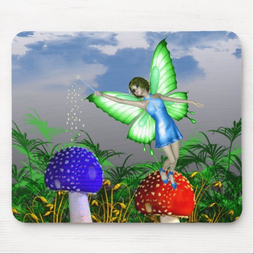 Tapis de souris de fée de champignon