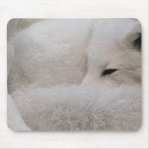 Tapis de souris de Fox arctique de sommeil