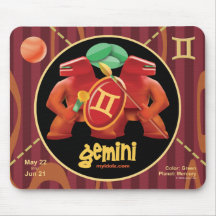 Tapis de souris de Gémeaux d'Idolz
