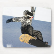 Tapis de souris de lancement de surf des neiges