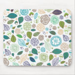 Tapis de souris de motif de mashroom de feuille de