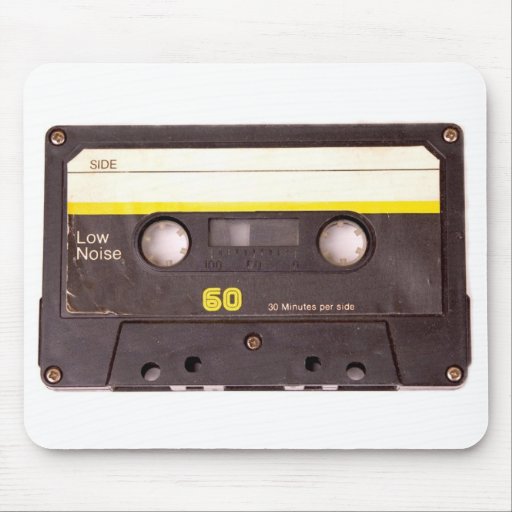 Tapis de souris de noir d'enregistreur à cassettes