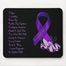Tapis de souris de papillon de conscience de fibro