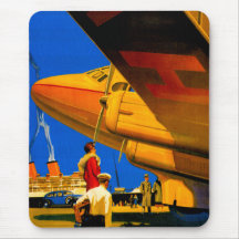 Tapis de souris de voyage d'air, de mer et de terr