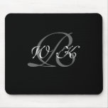 Tapis de souris décoré d'un monogramme