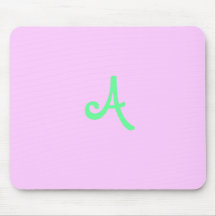 tapis de souris décoré d'un monogramme (a)