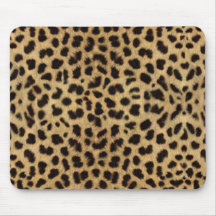 Tapis de souris d'empreinte de léopard