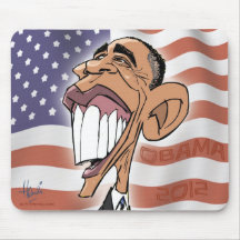 Tapis de souris d'Obama-Bande-Caricature de Barack