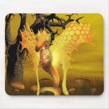 Tapis de souris d'or de dragon