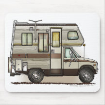 Tapis de souris du campeur rv de la classe C