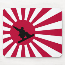 Tapis de souris du Japon de surf des neiges