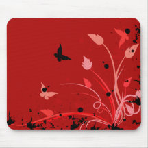 Tapis de souris floral abstrait