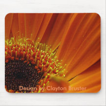 Tapis de souris -- Floral orange