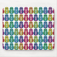 Tapis de souris - hibou mignon de Matryoshka d'arc