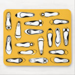 Tapis de souris jaune de ballerines