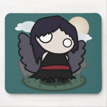 Tapis de souris mignon d'ange de Goth