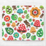 Tapis de souris mignon de motif de champignon de c