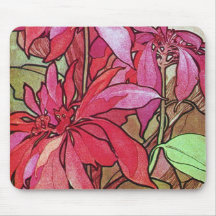 Tapis de souris Mucha de Mousepad de Noël de poins