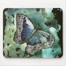 tapis de souris numérique de peinture de papillon 