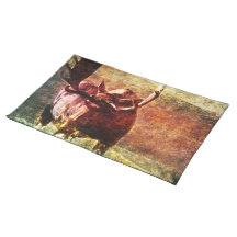 Tapis d'endroit rustique d'illustration d'orignaux sets de table