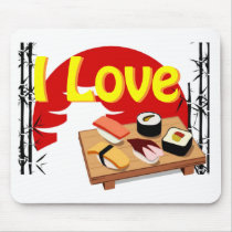 Tapis I Love Sushis tapis de souris