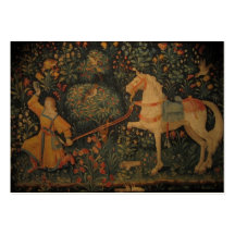 Tapisserie médiévale - dans la forêt modèles de cartes de visite